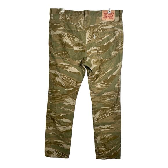 Levi’s 511 Slim Fit Jeans 34x30 Tiger Camo Green Brown Stretch Cotton Pants - Picture 3 of 10